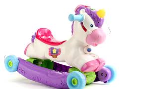 VTech Prance & Rock Learning Unicorn - 2 in 1 Rocking Horse or Ride-on Toys for 1-3 Years Baby