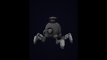 Voxel Animated Robot made with Magicavoxel and Voxedit for lowpoly games like The Sandbox Game !