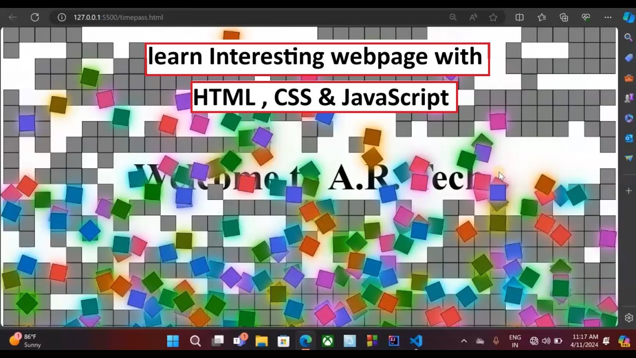 learning interesting page with (html , css and javaScript) - YouTube