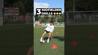 3 Drills to Improve Midfield Skills ⚽️ #footballdrills #soccerskills