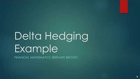 Delta Hedging Example