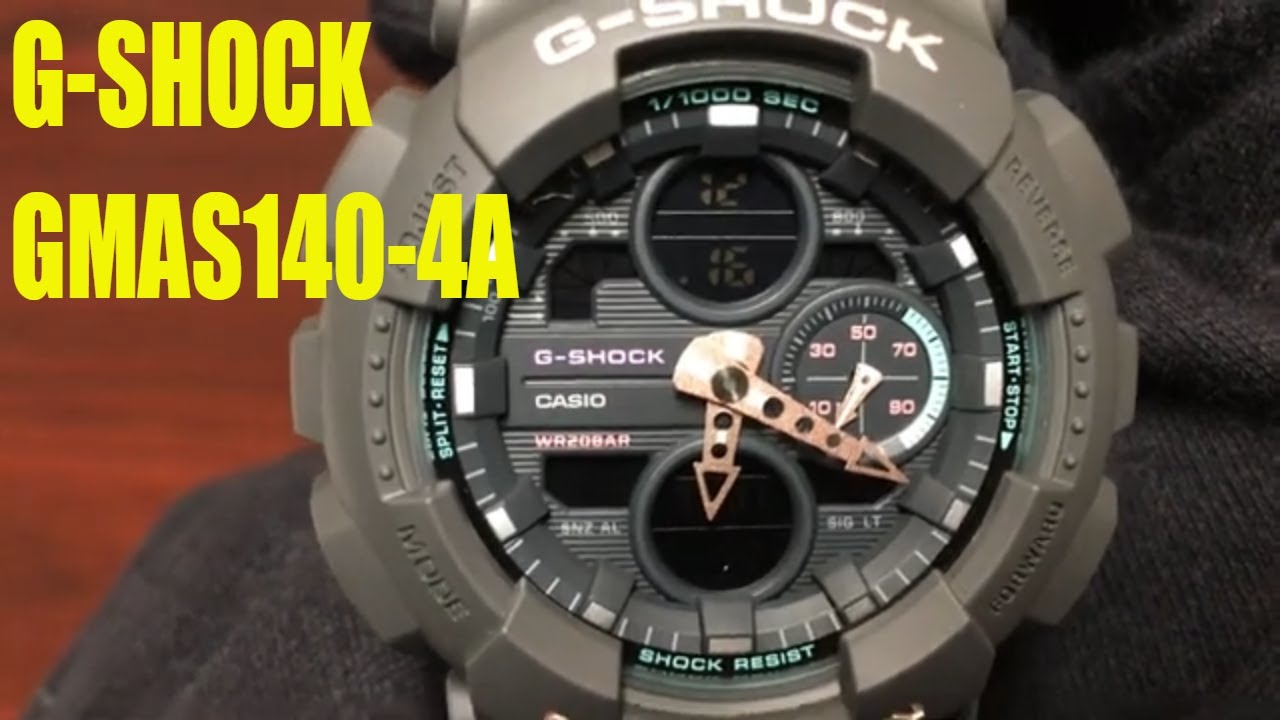 Ladies' Casio G-Shock S Series Pink Resin Strap Watch with Black Dial  (Model: GMAS140-4A)