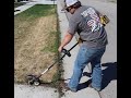 Dewalt DCST972 60v attachment string trimmer in action. Edging my neighbors very over grown sidewalk