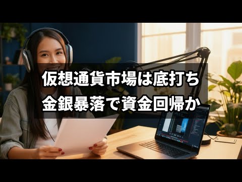 【底入れか】仮想通貨市場にトム・リー氏が衝撃見解！金銀急落で資金回帰の可能性と今後の展望を徹底解説