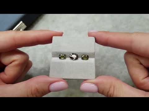 Jewelry set chrysoberyl 4.05 ct, Sri Lanka Video  № 2