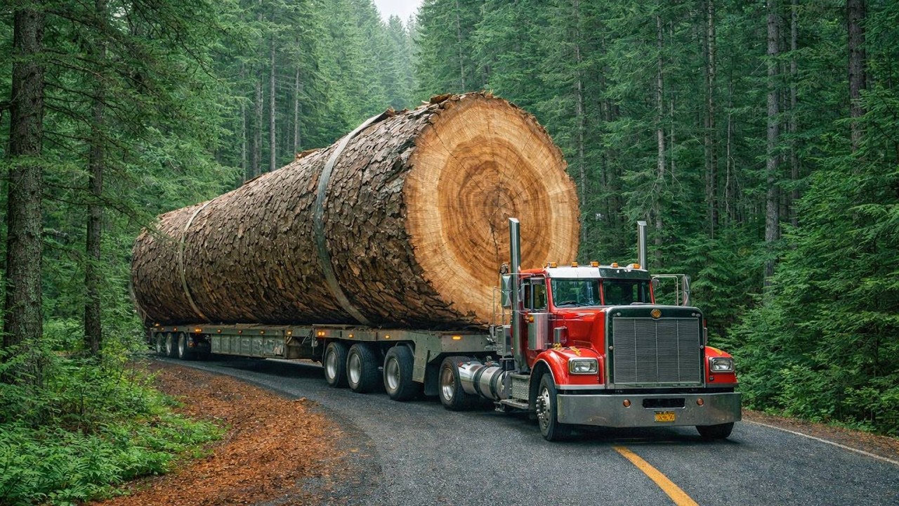 Extreme Timber Transport | The Power of Modern Logging Trucks & Forestry Logistics