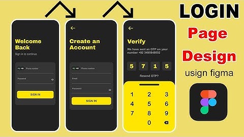 Design a Eye-Catching Login & Signup page using Figma for a mobile app #figma #mobileapp #loginpage
