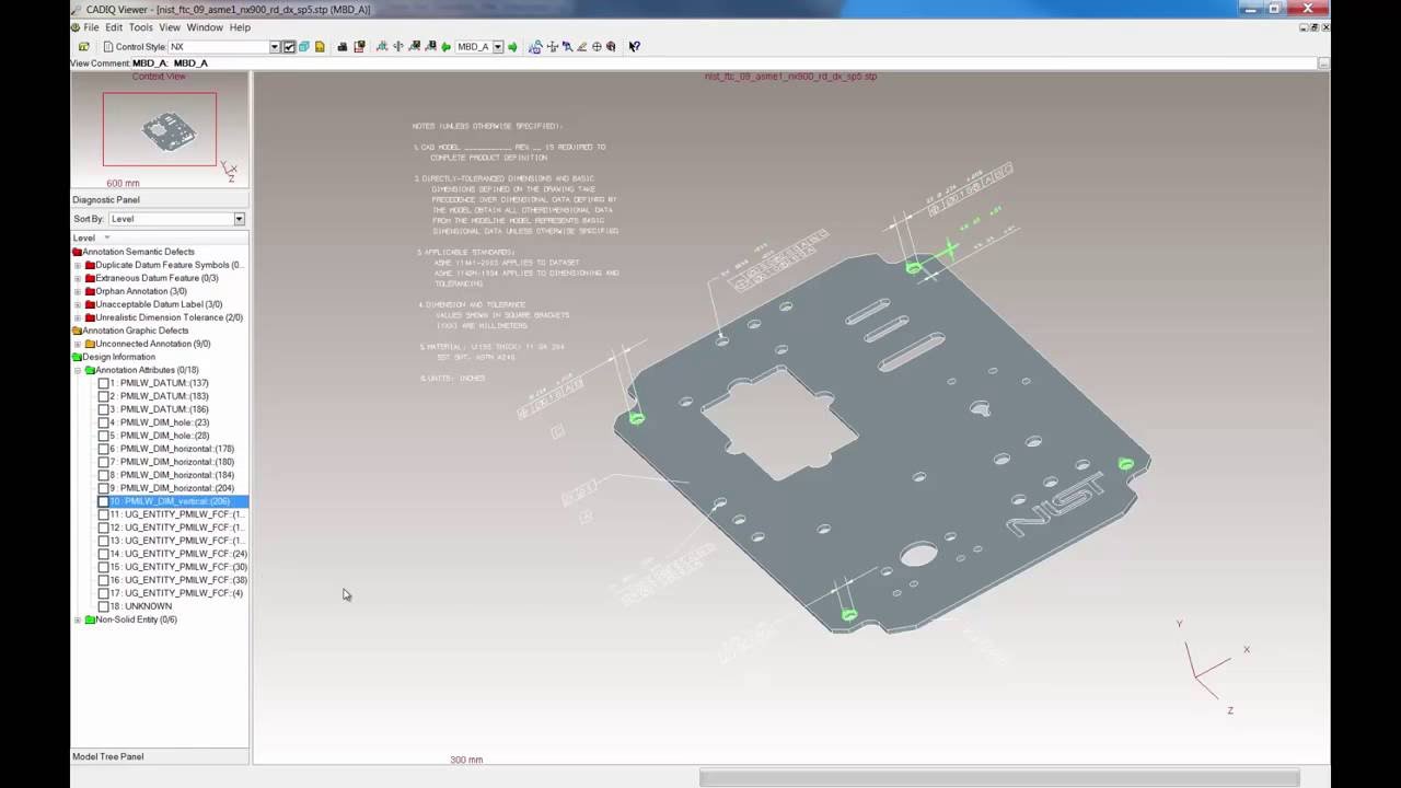 Control and Compare CAD model with CADIQ