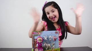 Masha & the Bear Birthday & Animal Playset Unboxing Video.mp4