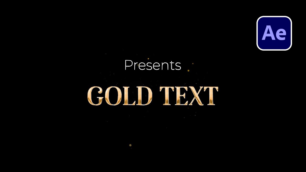 Turn Your Words Into GOLD || learn How to Make Golden Text In after effect