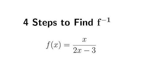 4 Steps to Find the Inverse of a Function