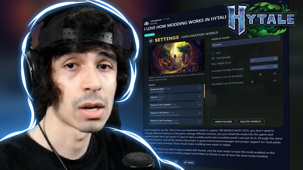 A COMUNIDADE VIU COMO É QUE OS MODS FUNCIONAM EM HYTALE!!