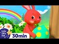 Easter Bunnies Learning Colors - Easter Egg Hunt +More Nursery Rhymes | Learn with Little Baby Bum