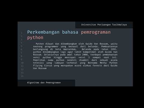 Presentasi Sejarah Python dari Masa Ke Masa | Algoritma dan pemrograman