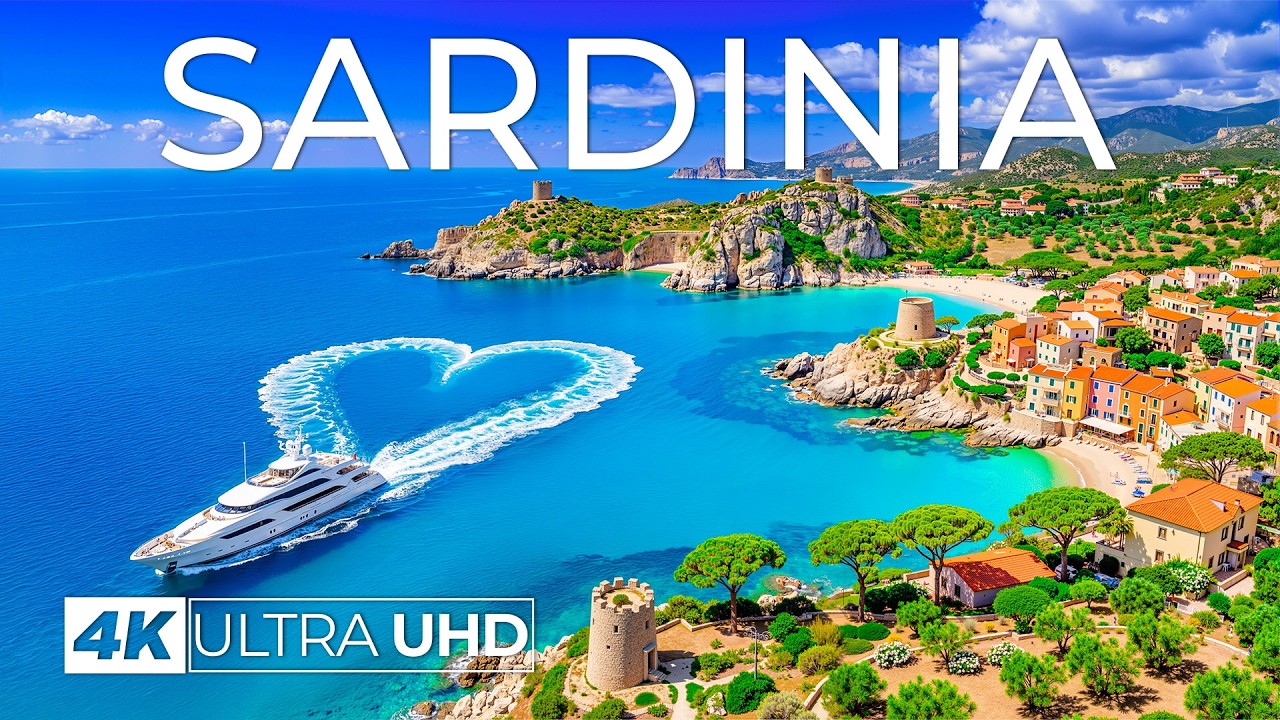 [4K] Sardinia 🇮🇹 Crystal Clear Waters, Hidden Coves & Majestic Coastlines Aerial Journey