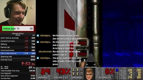 The Ultimate Doom Speed run Episodes 1-4 (20:47) ITYTD [source]
