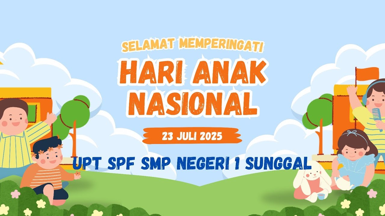 SMP NEGERI 1 SUNGGAL sedang live sekarang! Memperingati Hari Anak Nasional Tahun 2025