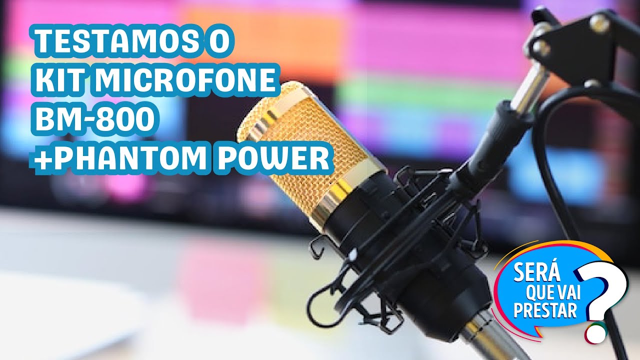 Testando o Microfone BM 800 com Phantom Power 48v - Será que Presta?