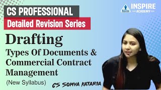 Drafting Revision | CS Professional| Lecture 9|OLD & NEW syllabus| CS SomyaKataria