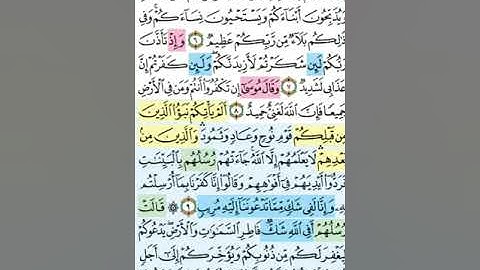 تيسير حفظ سورة ابراهيم بالتكرار الوجه الثاني الآيات (6-10) تكرار كل آية 5 مرات بصوت الشيخ عبد الباسط