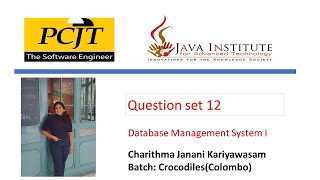 DBMS: Question set 12