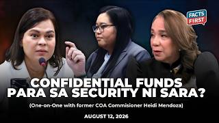 Confidential Funds  Para Sa Security Ni Sara Duterte?