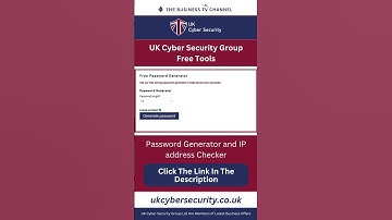 UK Cyber Security Group Free Tools |  Password Generator and IP address Checker