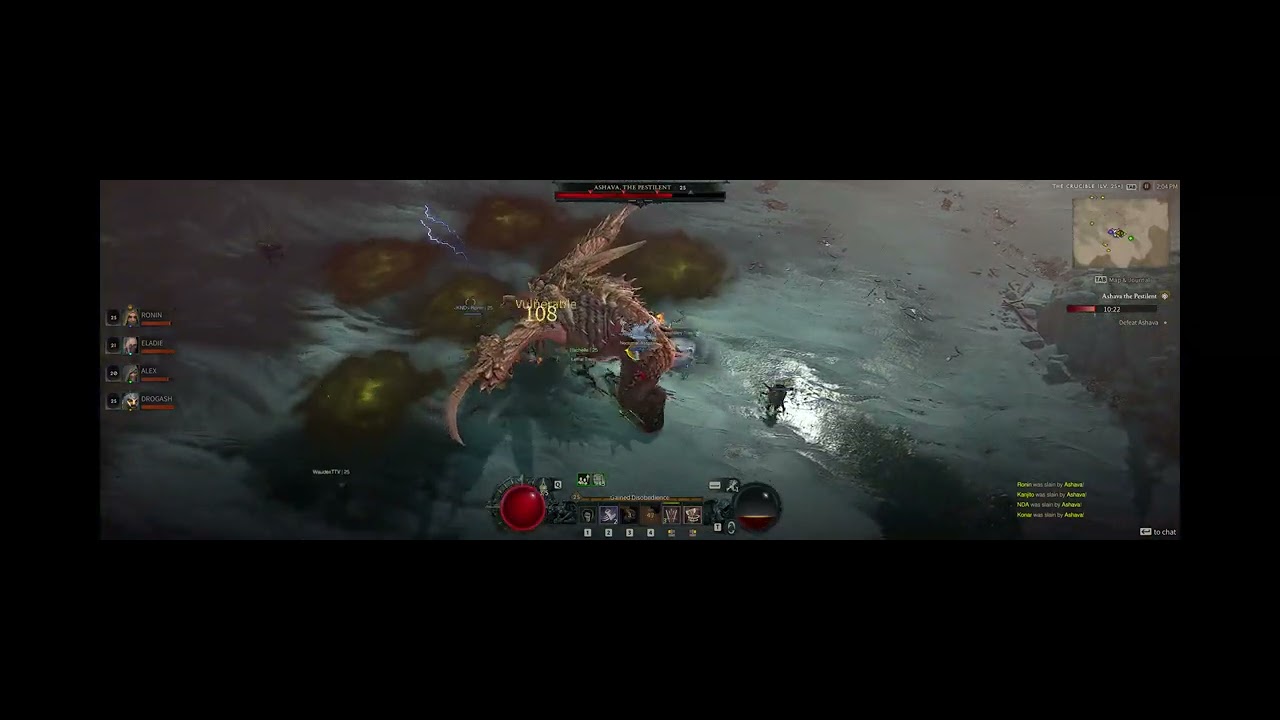 Diablo IV Beta World Boss Ultrawide gameplay