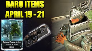 Buy Primed Fever Strike Vastilok Today! Baro Ki'Teer April 19 - 21 Warframe