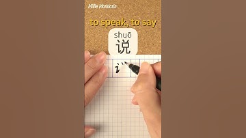 Shuo: SPREKEN⎮Kalligrafie⎮Handschrift⎮Hanzi⎮Leer Chinese karakters⎮Schrijf/Lees Chinese karakters