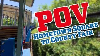 Scenic Railway on-ride 4K POV |  Hometown Square to County at Fair Six Flags Great America