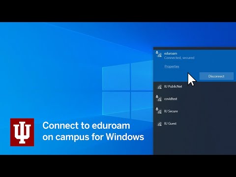 Connect to eduroam on campus for Windows