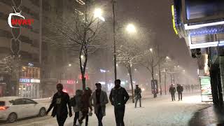 Sivastan Gece Kar Kış Manzaraları