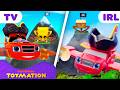 Blaze and the Monster Machines Toys RACE for the Pirate Treasure Trophy! 🏴&zwj;☠️🏆 | Toymation