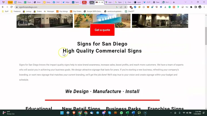 Auditoría Local SEO de Empresa de Señalización Personalizada en San Diego | Perfil de Google Business