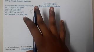 GATE CSE 2005 || Computer Networks || GATE Insights Version: CSE