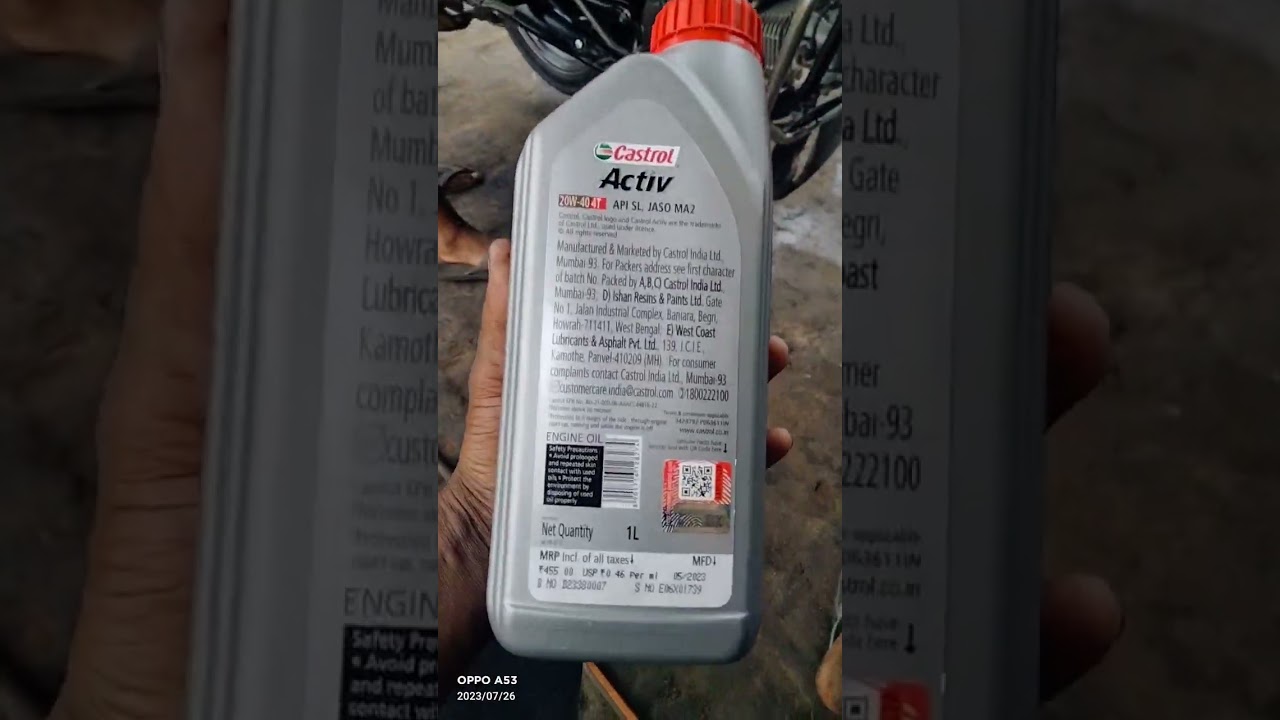 original ki pahchan Castrol activ barcode skin karke 💪💪💪💪💪