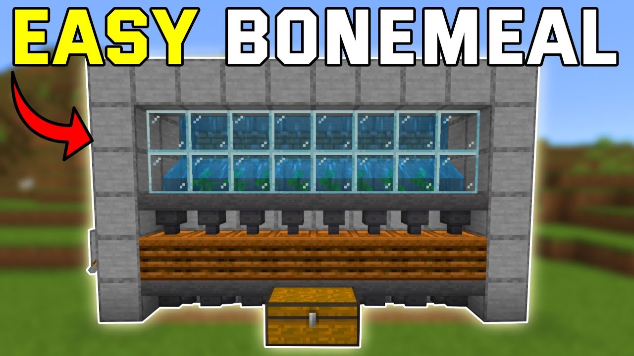 EASY & SIMPLE Bonemeal Farm Minecraft bedrock (Bedrock/Mcpe/Ps4/Xbox ...