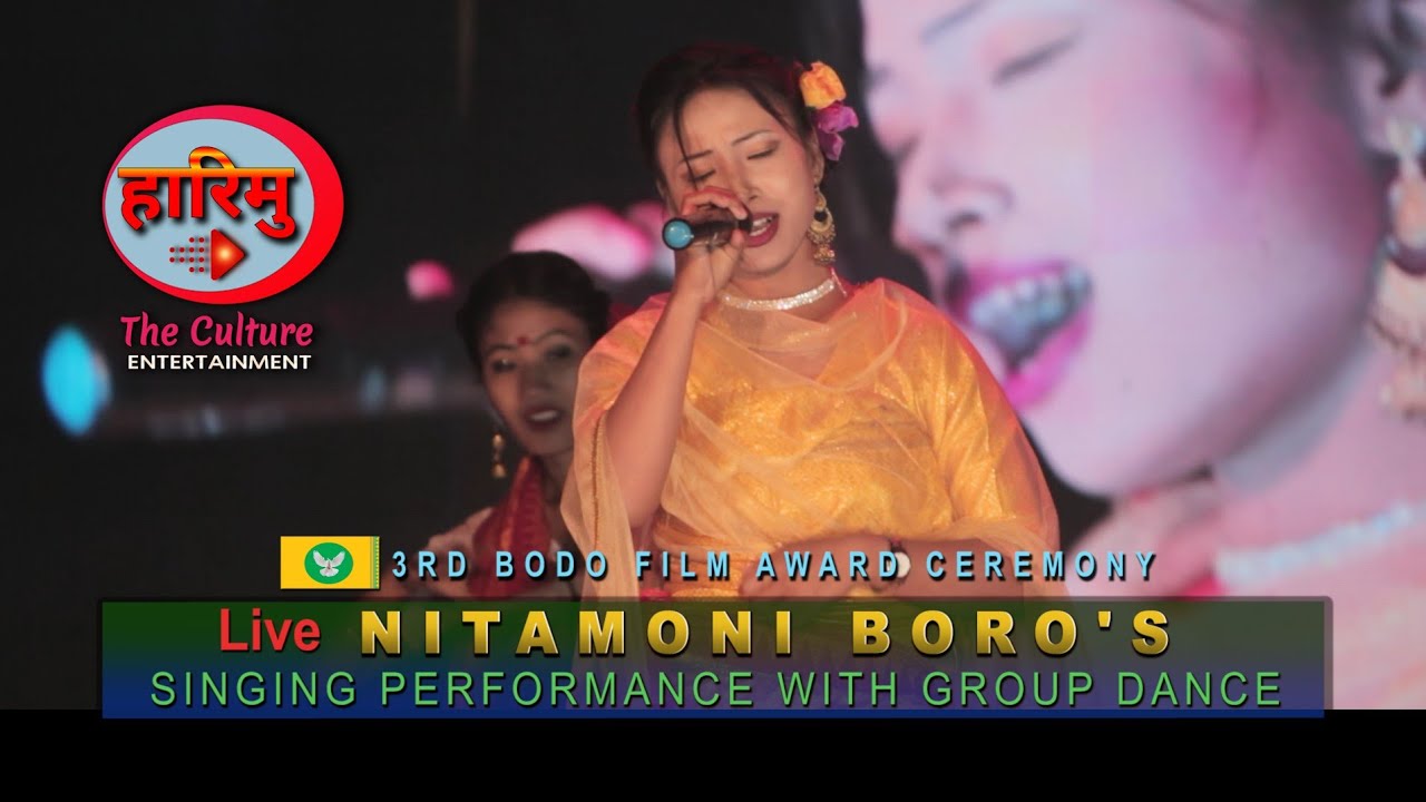 Nitamoni Boro  Live Singing Performance With Group Dance  Bodo Film Festival
