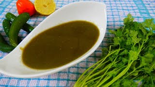 صلصة خضراء حارة_ تشاتني الفلفل الاخضر  | SPICY GREEN CHUTNEY