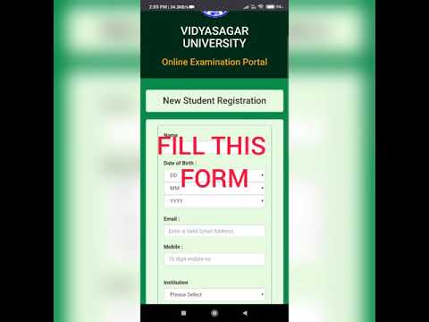 HOW TO REGISTER ONLINE EXAM PORTAL VIDYASAGAR UNIVERSITY