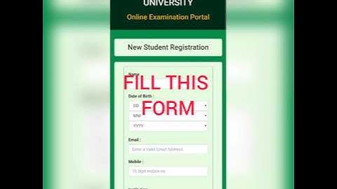HOW TO REGISTER ONLINE EXAM PORTAL VIDYASAGAR UNIVERSITY