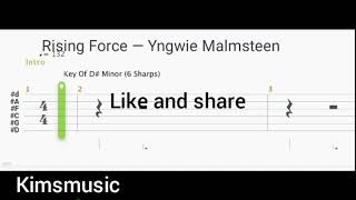 Rising Force - Yngwie Malmsteen (Kimsmusic Guitar Tabs Cover)