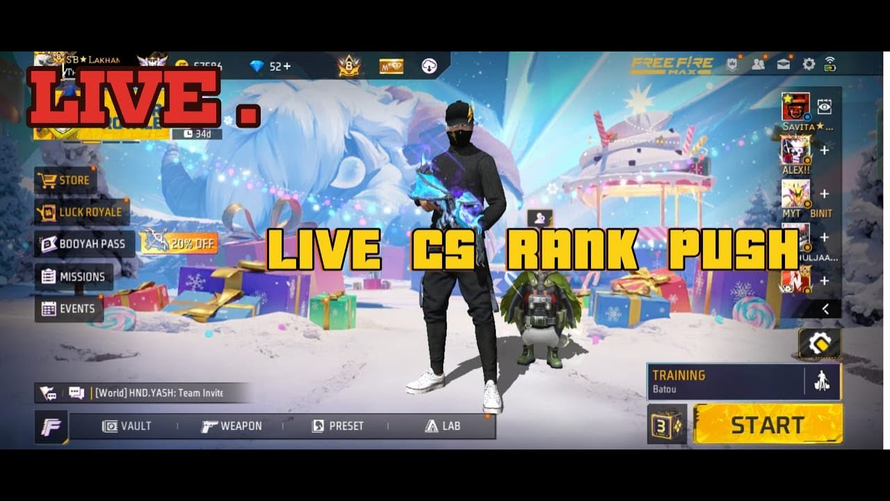 SB LAKHAN IS LIVE  CS RANK PUSH TOP 1 LIVE