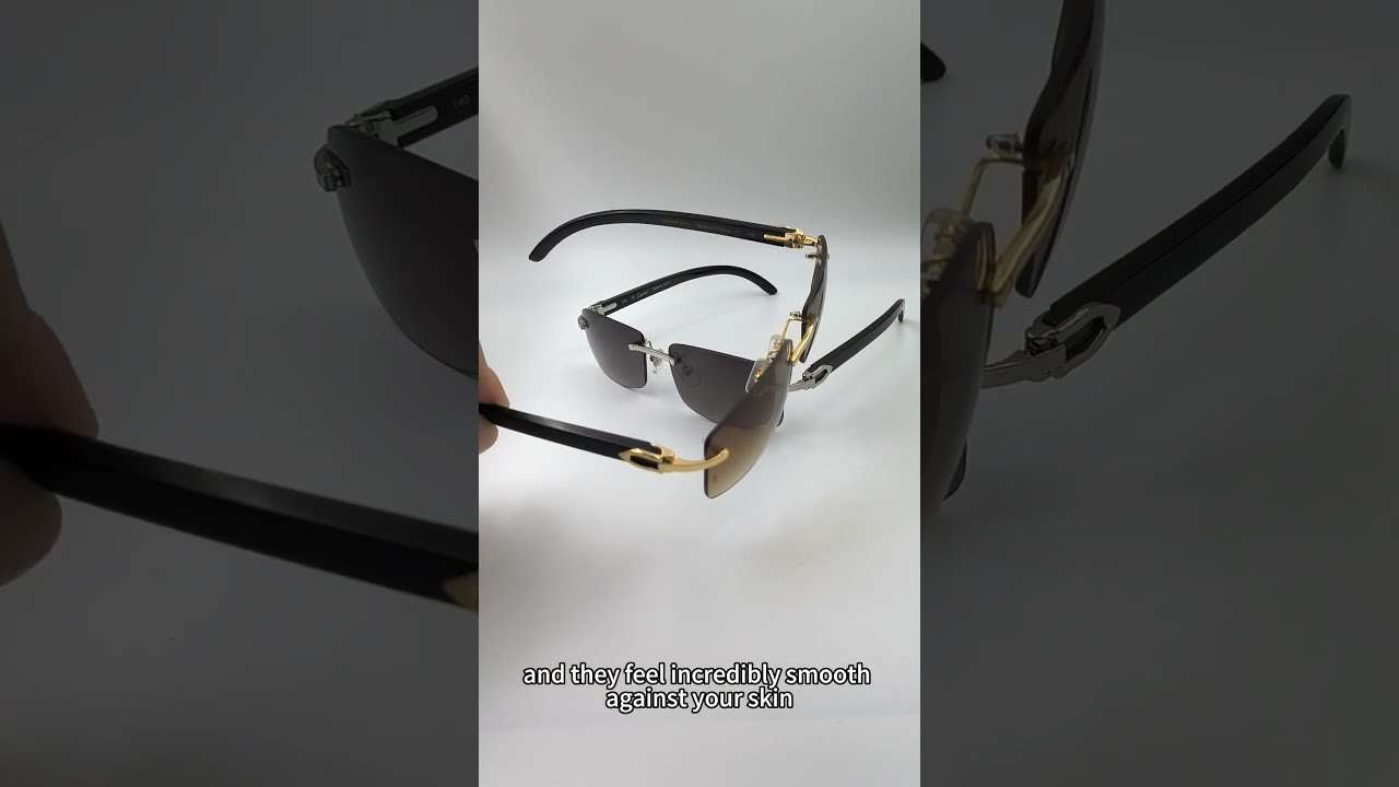 Cartier Buffalo Horn Classic Rimless Sunglasses CT3524012 Cartierglasses