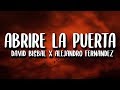 David Bisbal, Alejandro Fernandez - Abrire La Puerta (Letra)