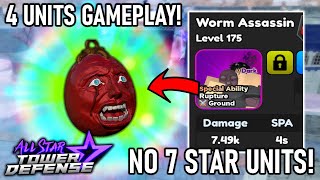 Soloing Berserker Raid Ft. Wormji (CODE UNIT!) | 4 Units Only! | All Star Tower Defense Roblox