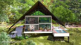 Luxury duplex cottage 3D interior design & animation | KBN Production Ltd