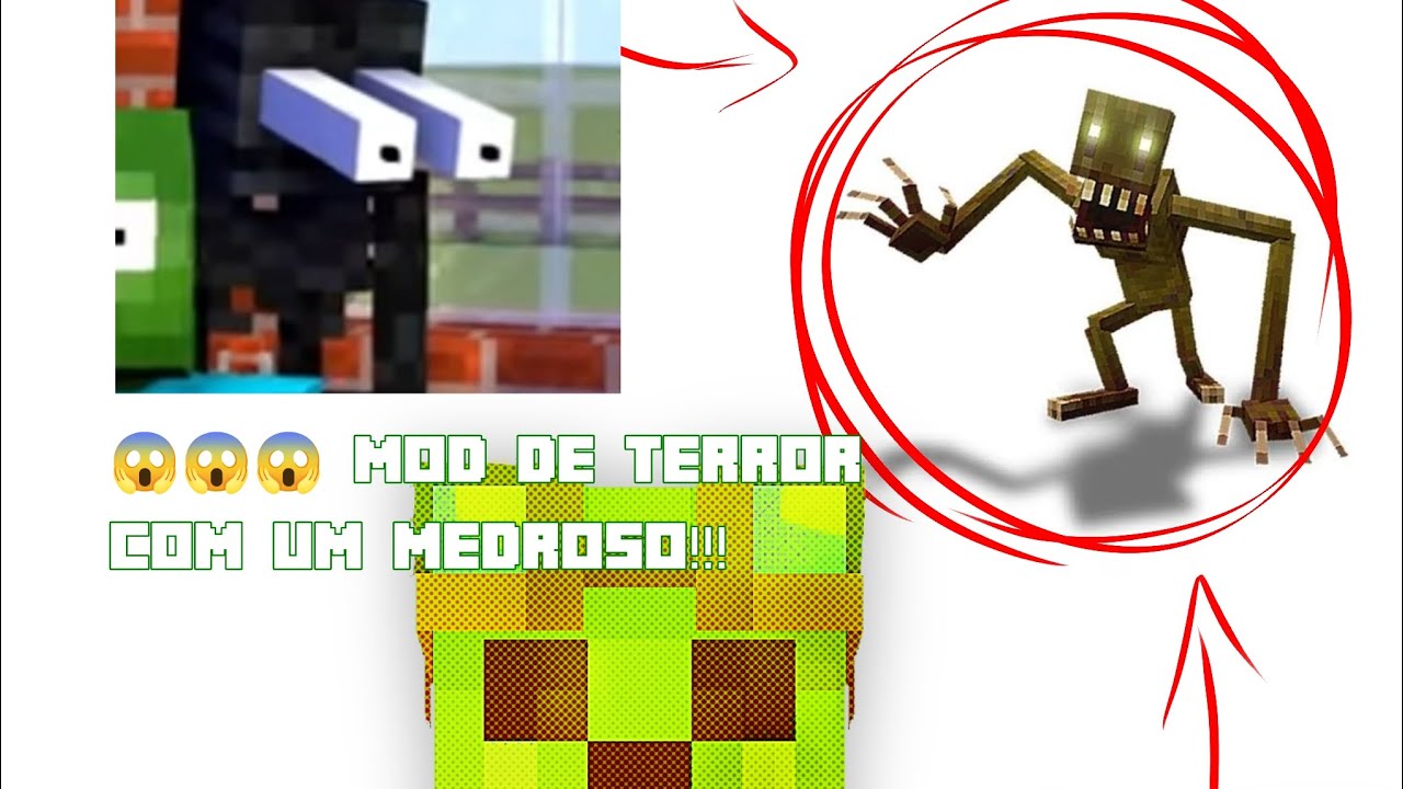 EU JOGUEI UM MOD DE TERROR NO MINECRAFT!!! Parte1!!( resumindo eu me caguei 🫩)