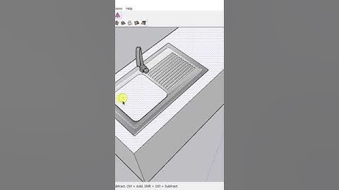 How to do cut out for sink in kitchen #intersect face #sketchup  #autocad #interiorrender #design